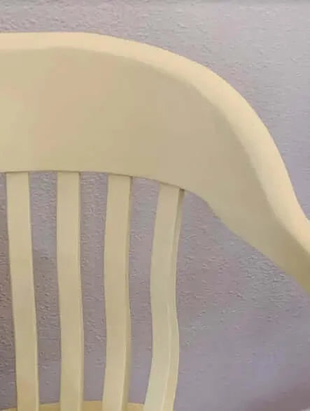 Straw Paint on Desk Chair Closeup