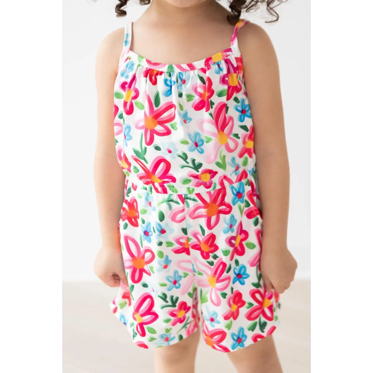 Strappy Play Romper - Neon Floral - 2T - Mila & Rose ®