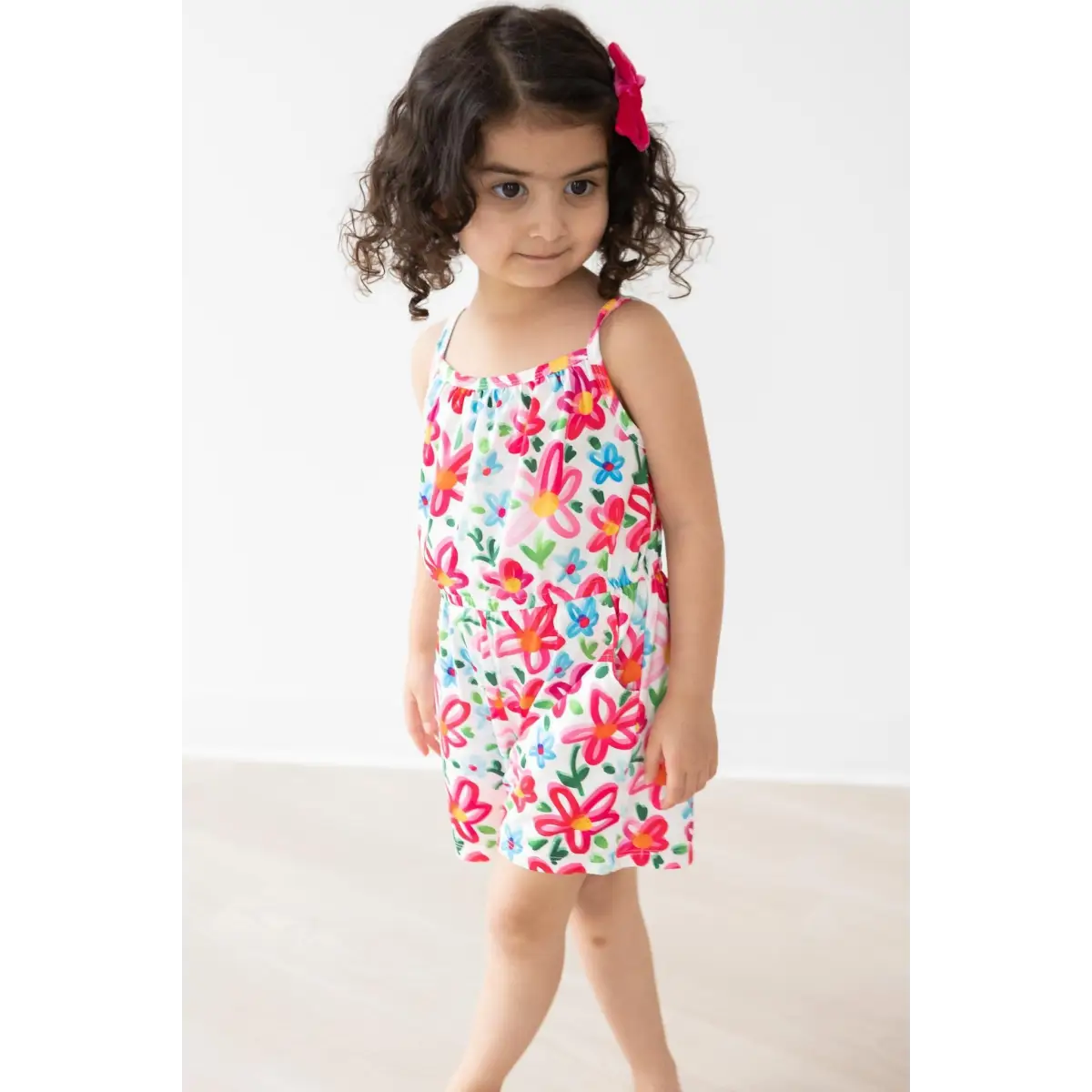 Strappy Play Romper - Neon Floral - Mila & Rose ®