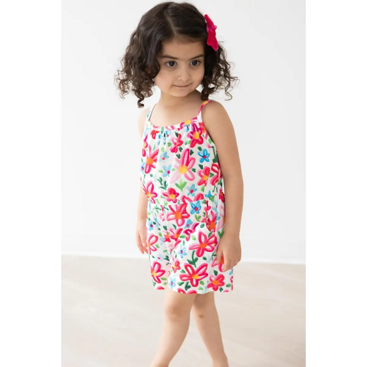 Strappy Play Romper - Neon Floral - Mila & Rose ®