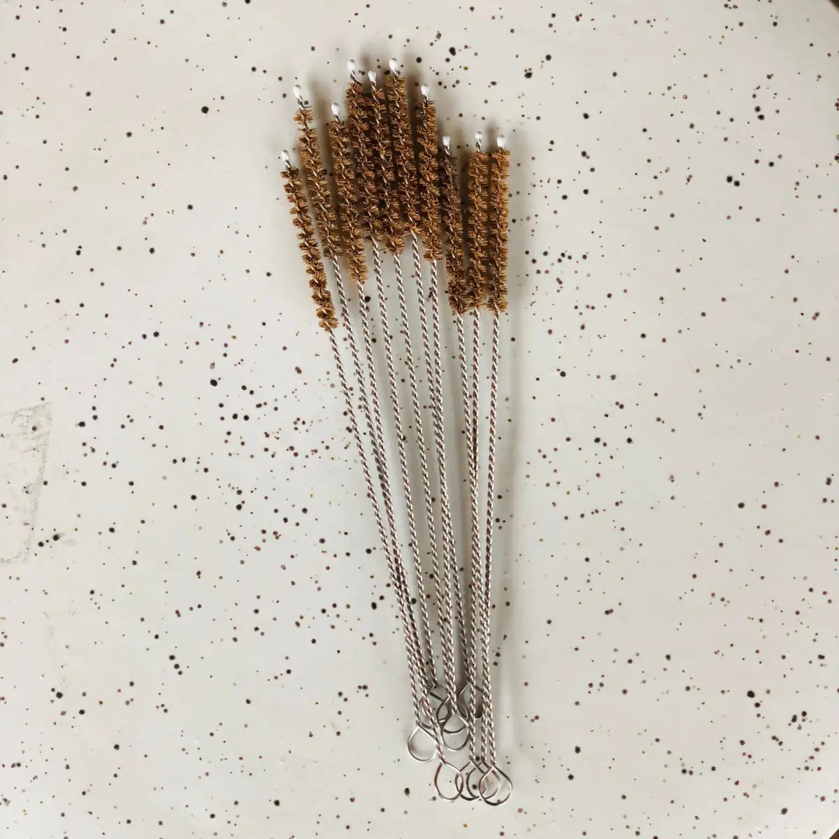 Straw Cleaning Brush - Coconut Fiber Plastic Free - Bamboo Switch