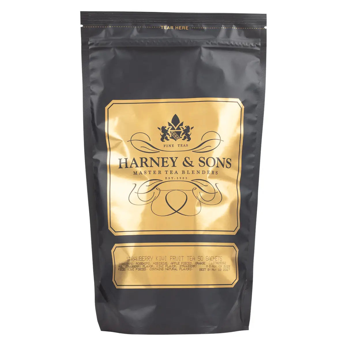 Strawberry Kiwi Fruit Tea - Hot or Iced - Sachets / Bag of 50 Sachets - Harney & Sons Fine Teas