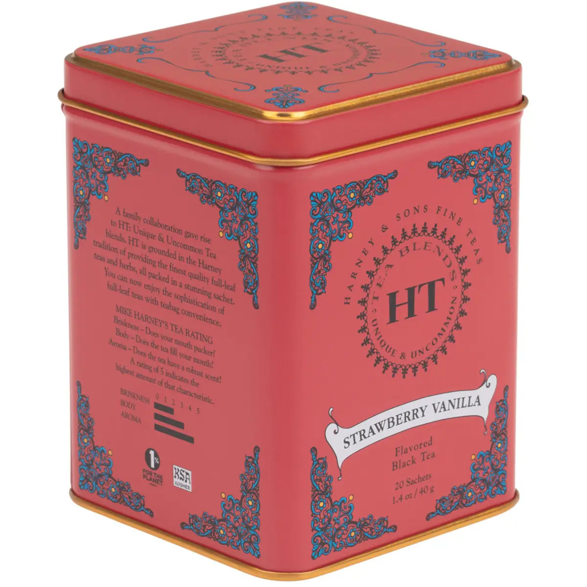 Strawberry Vanilla Tea - HT Tin of 20 Sachets - Sachets / Tin of 20 Sachets - Harney & Sons Fine Teas