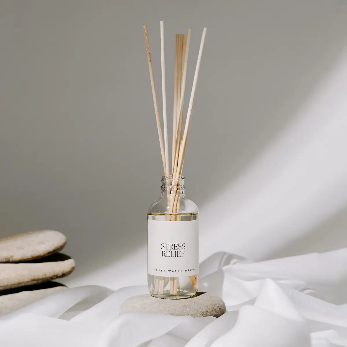 Stress Relief Clear Reed Diffuser - Sweet Water Decor