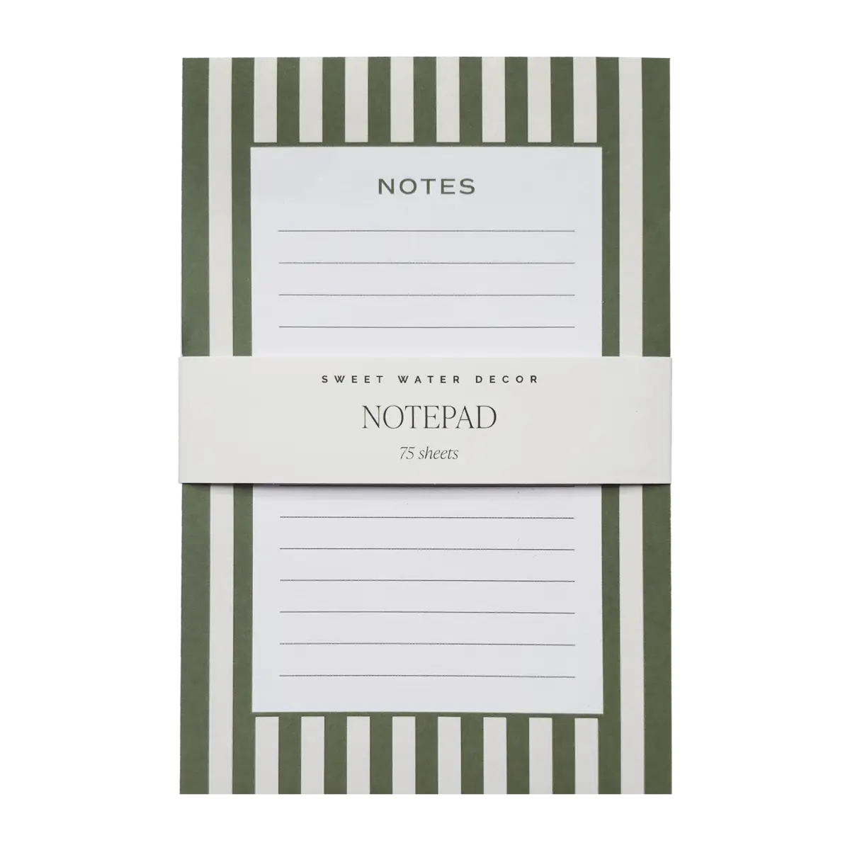 Striped Notepad - Sweet Water Decor