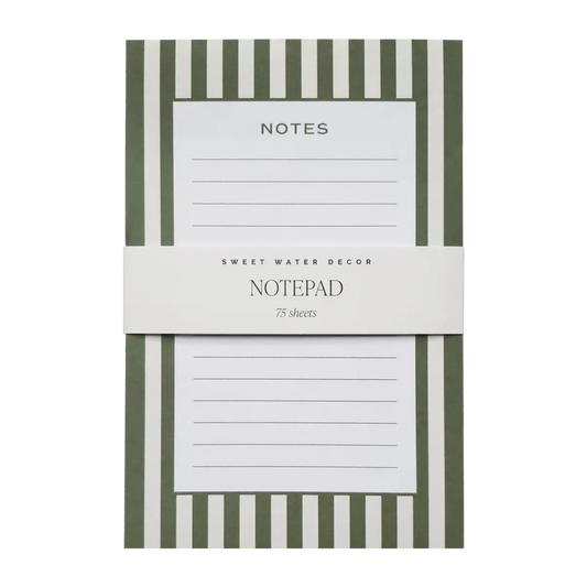 Striped Notepad - Sweet Water Decor