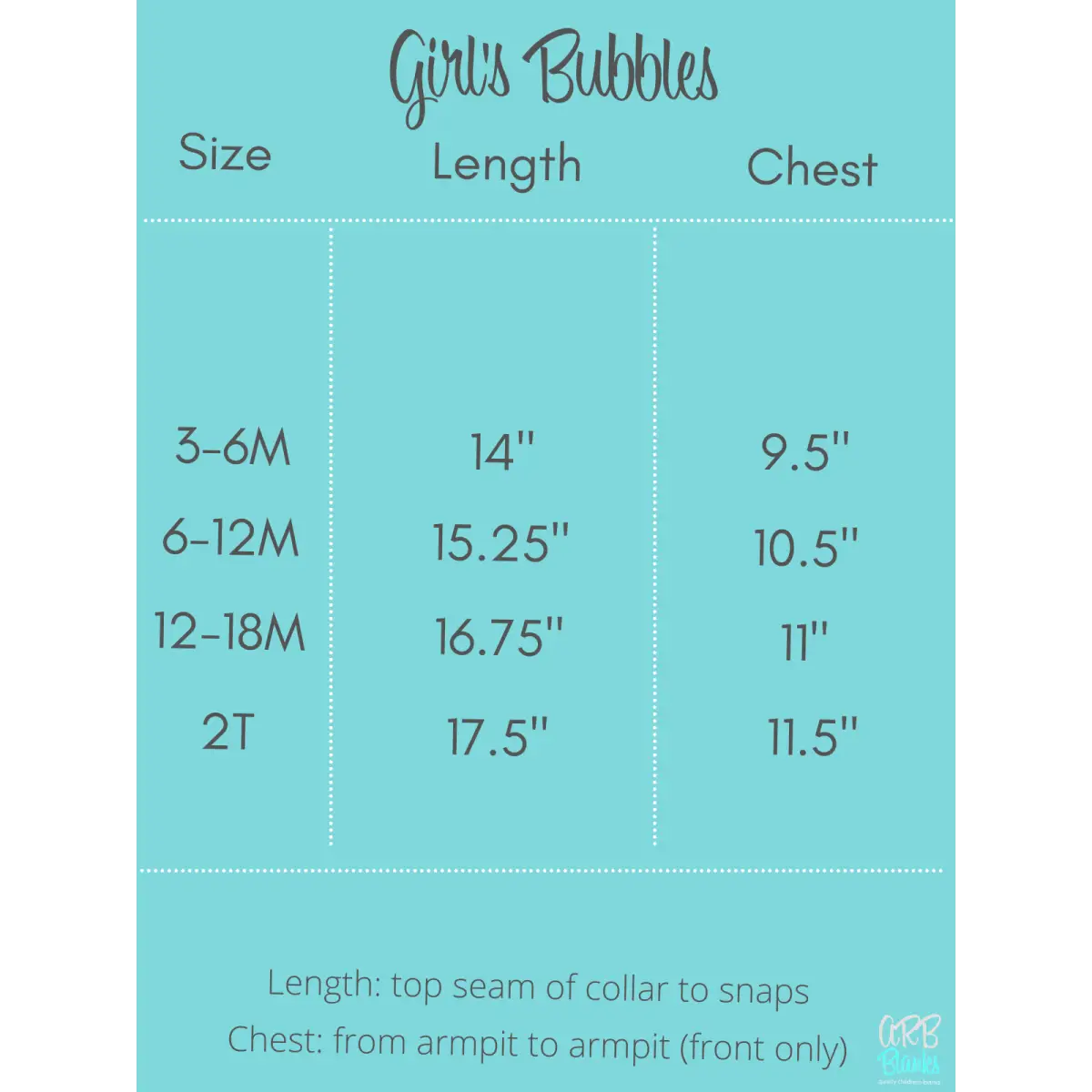 Sublimation Baby Bubbles - ARB Blanks