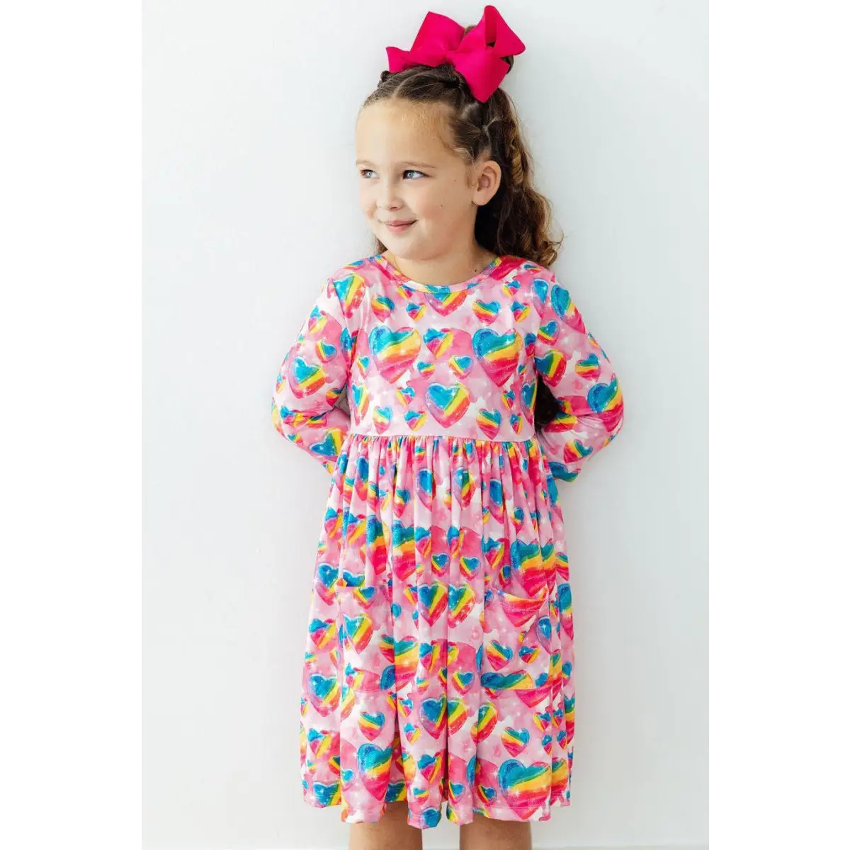 Pocket Twirl Dress - Sugar & Spice 3/4 Sleeve - Mila & Rose ®