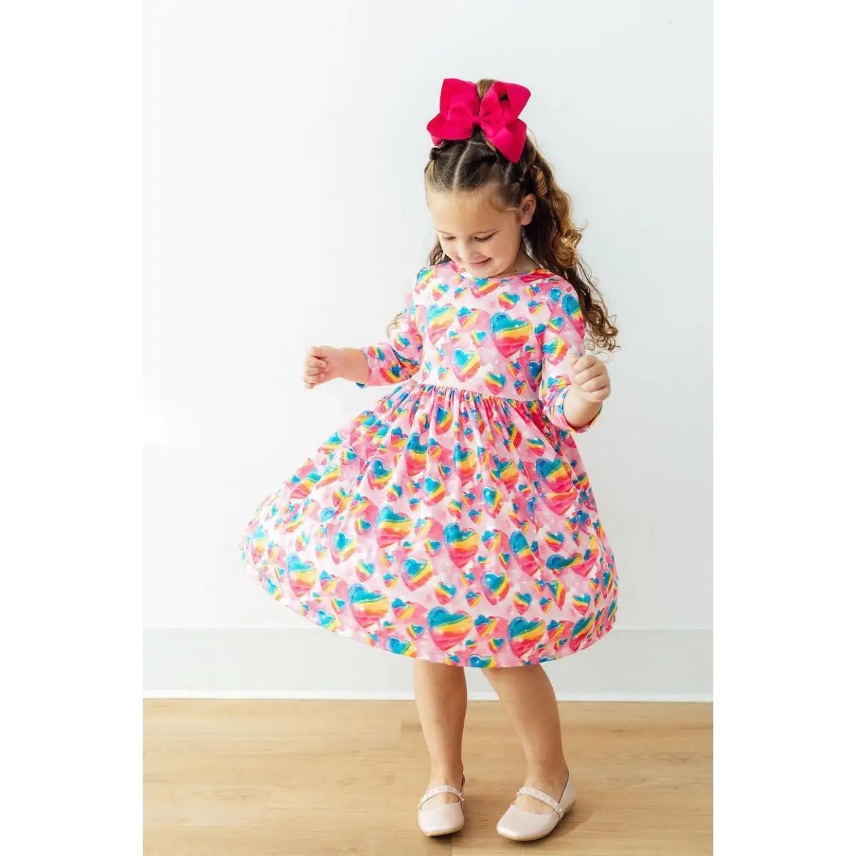 Pocket Twirl Dress - Sugar & Spice 3/4 Sleeve - Mila & Rose ®