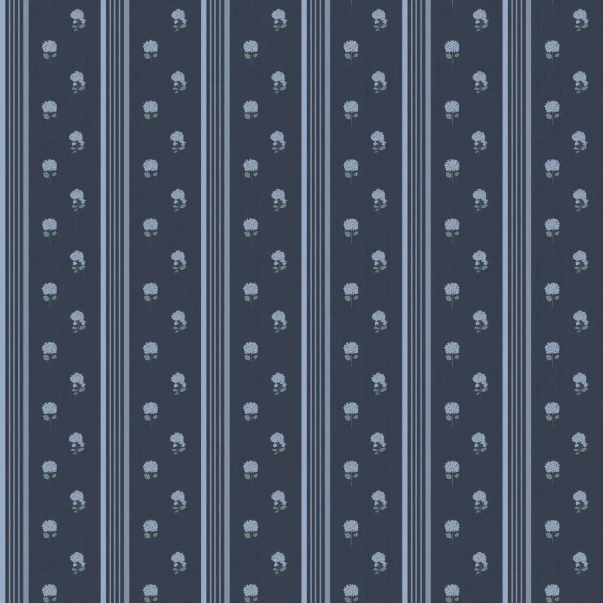 Summer Stripe Wallpaper - Hydrangea Stripe - by Ashton Elizabeth - Sample 1 foot by 1 foot / Dark Blue - Loomwell Home