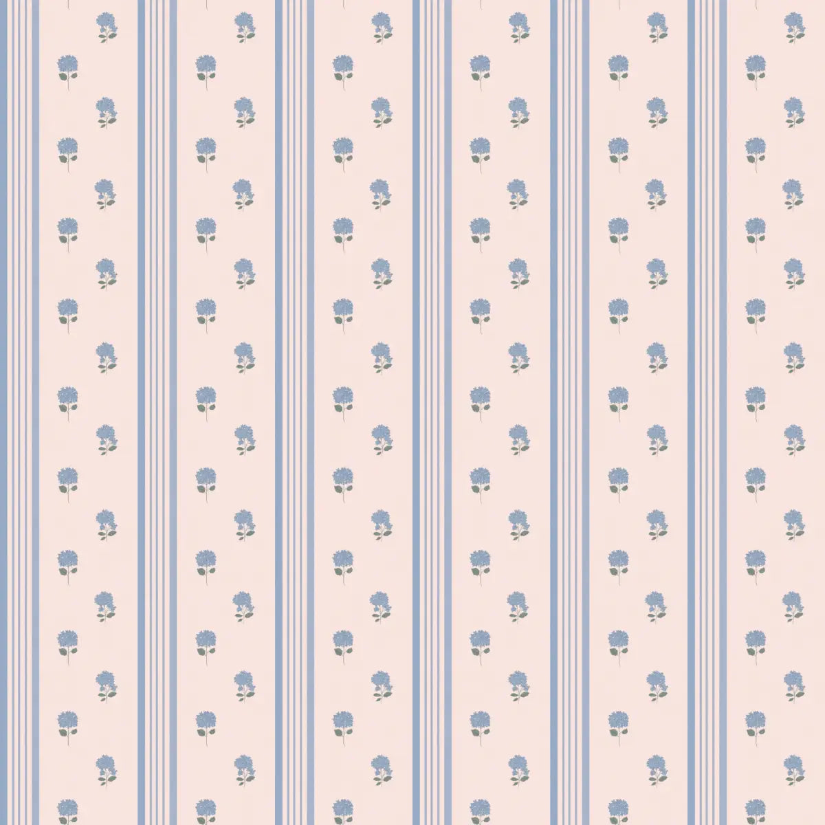 Summer Stripe Wallpaper - Hydrangea Stripe - by Ashton Elizabeth - Sample 1 foot by 1 foot / Light Pink - Loomwell Home