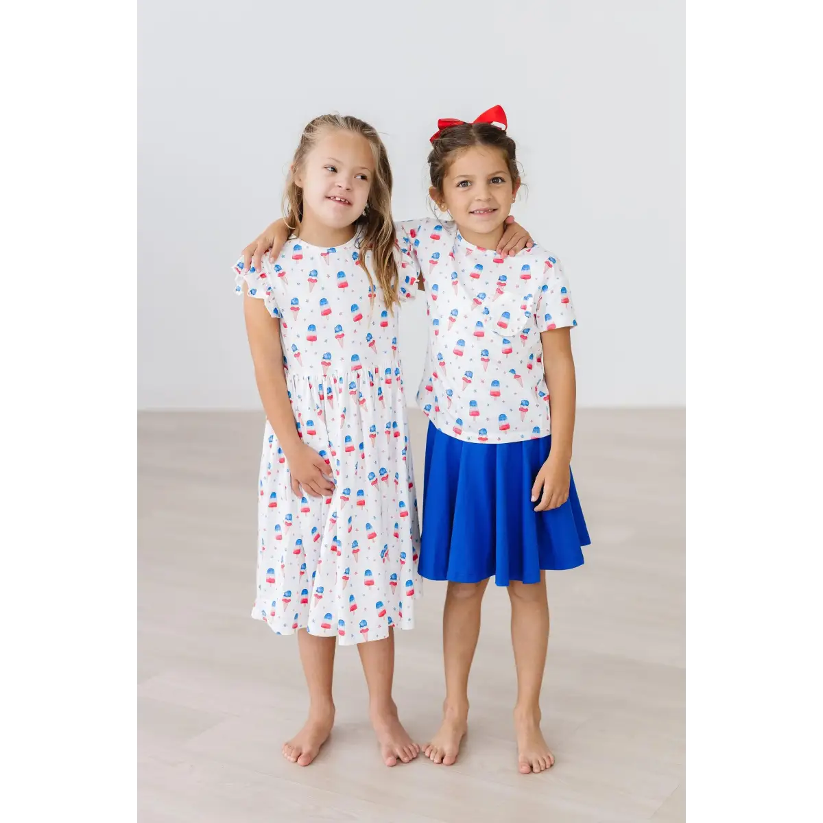 Flutter Sleeve Twirl Dress - Summer Sweets - Patriotic July 4th - Mila & Rose ®