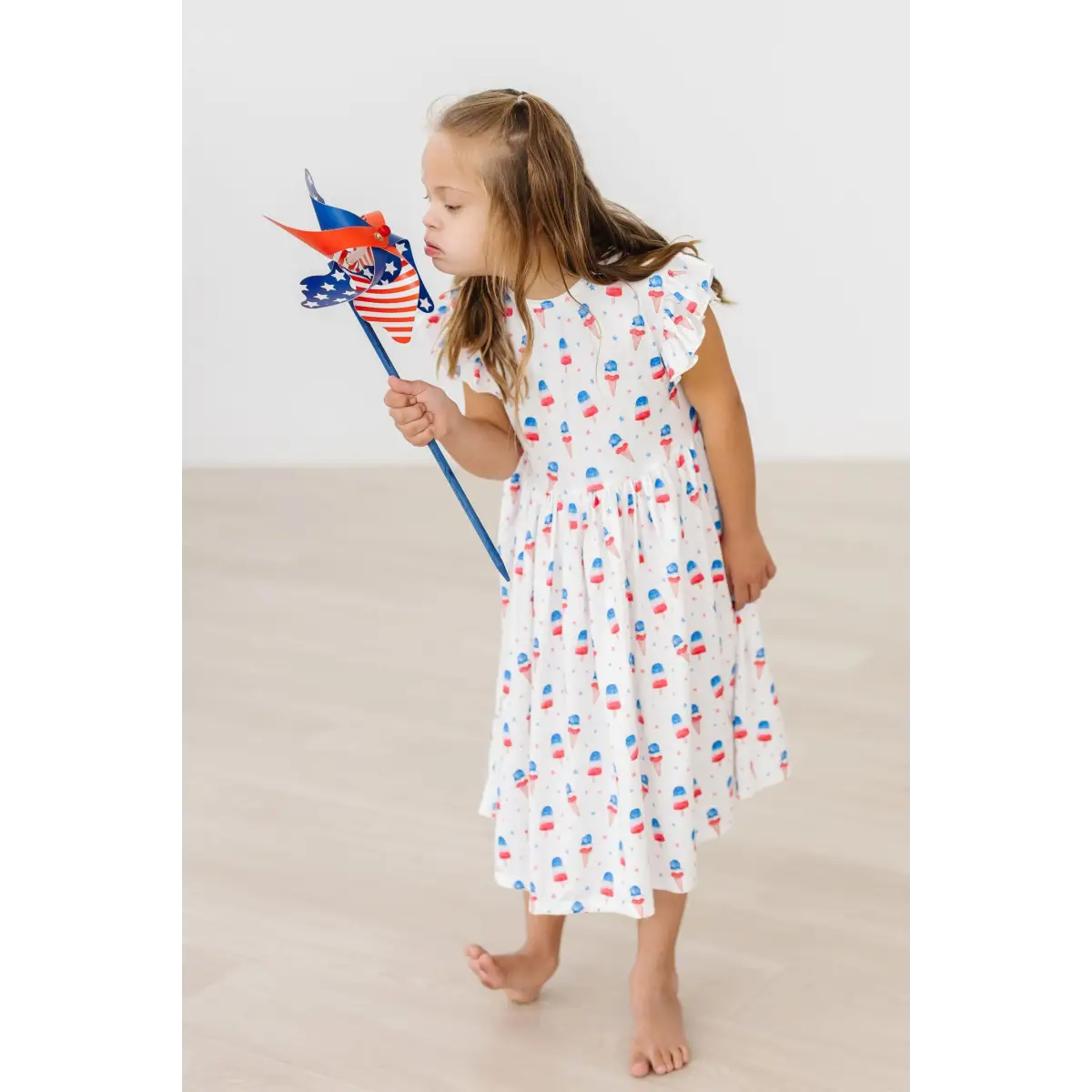 Flutter Sleeve Twirl Dress - Summer Sweets - Patriotic July 4th - Mila & Rose ®