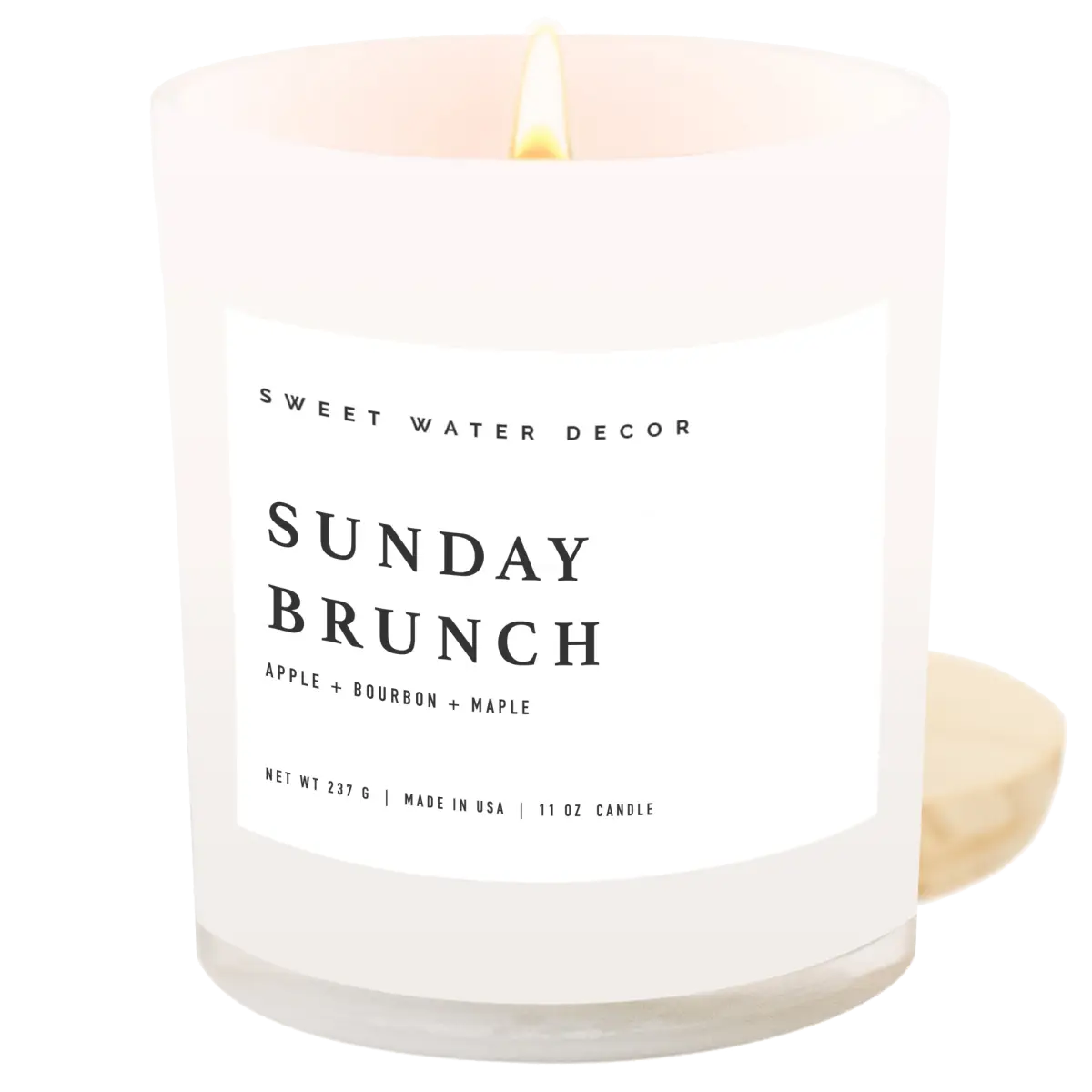 Sunday Brunch Soy Candle - White Jar - 11 oz - Sweet Water Decor
