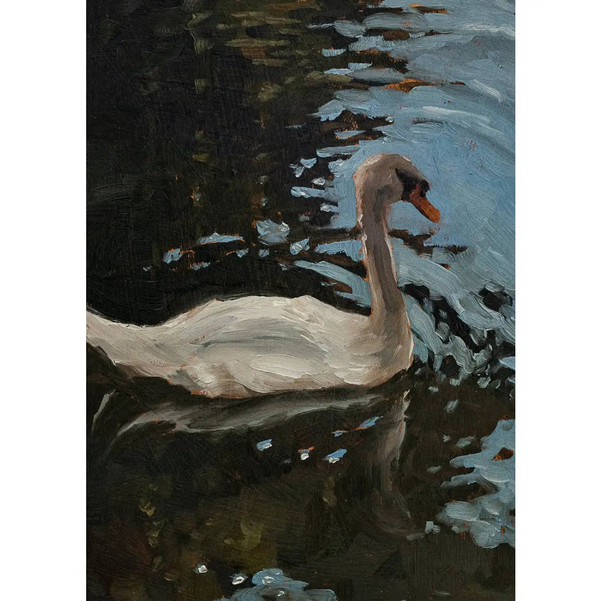 Art Print - Swan 1 Painting - 5x7 - Miss Mustard Seed