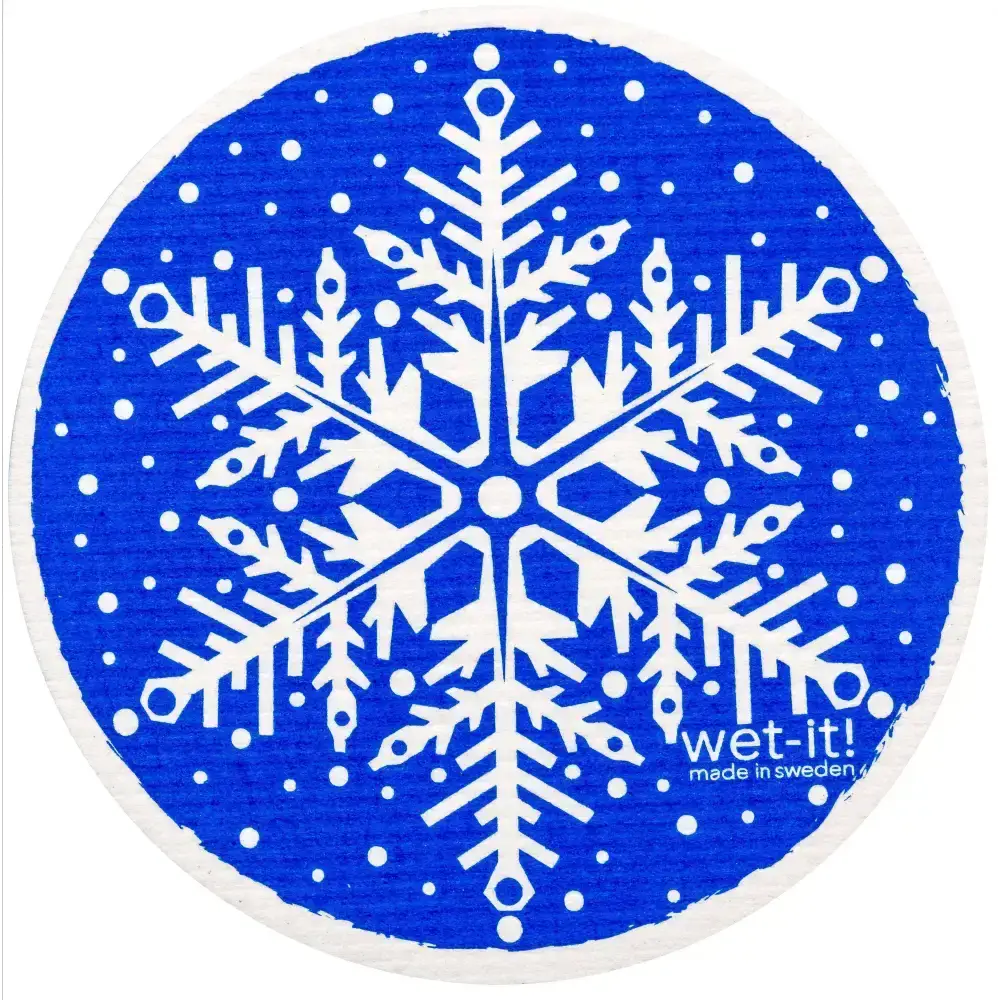 Swedish Dish Cloth - Blue Snowflake - Wet-it!