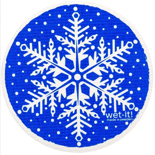 Swedish Dish Cloth - Blue Snowflake - Wet-it!