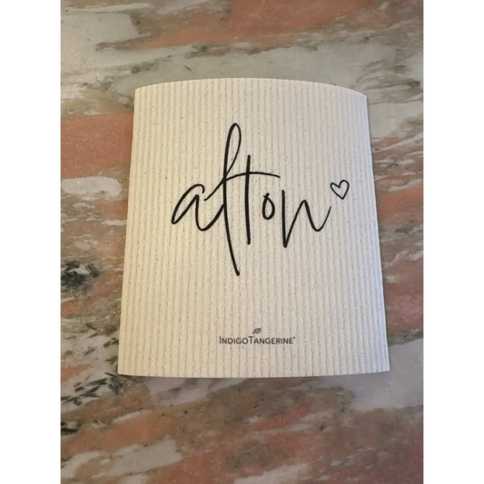 Swedish Dish Cloth - City of Alton - Indigo Tangerine