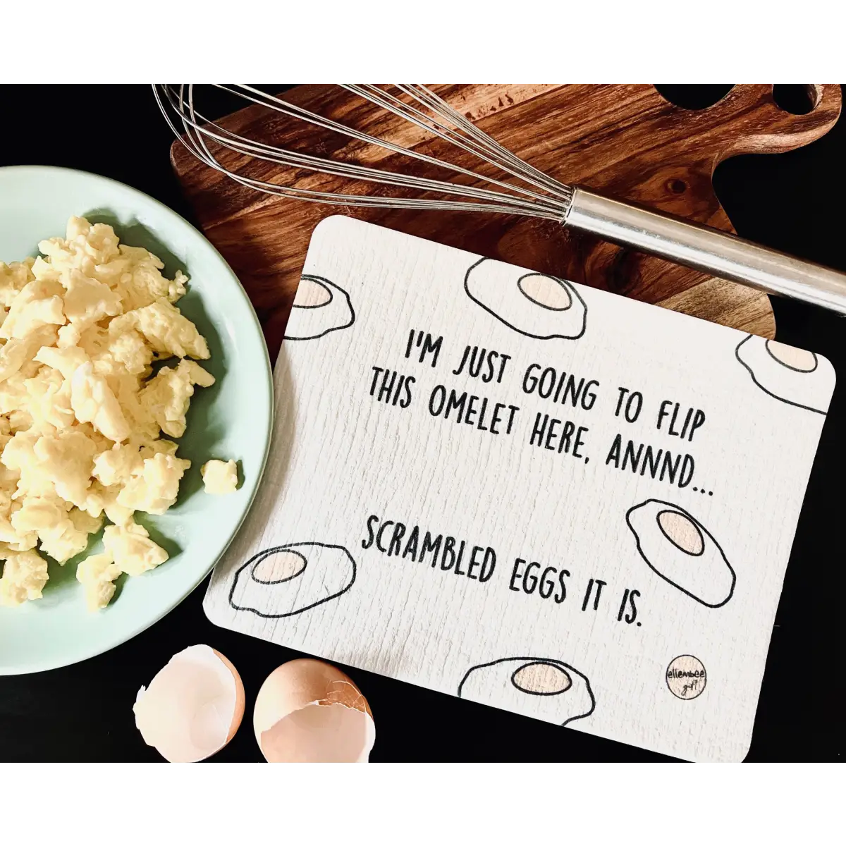 Swedish Dish Cloth - Flip this Omelet - Funny - ellembee gift