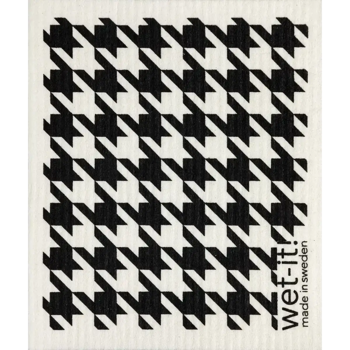 Swedish Dish Cloth - Houndstooth Black - Wet-it!