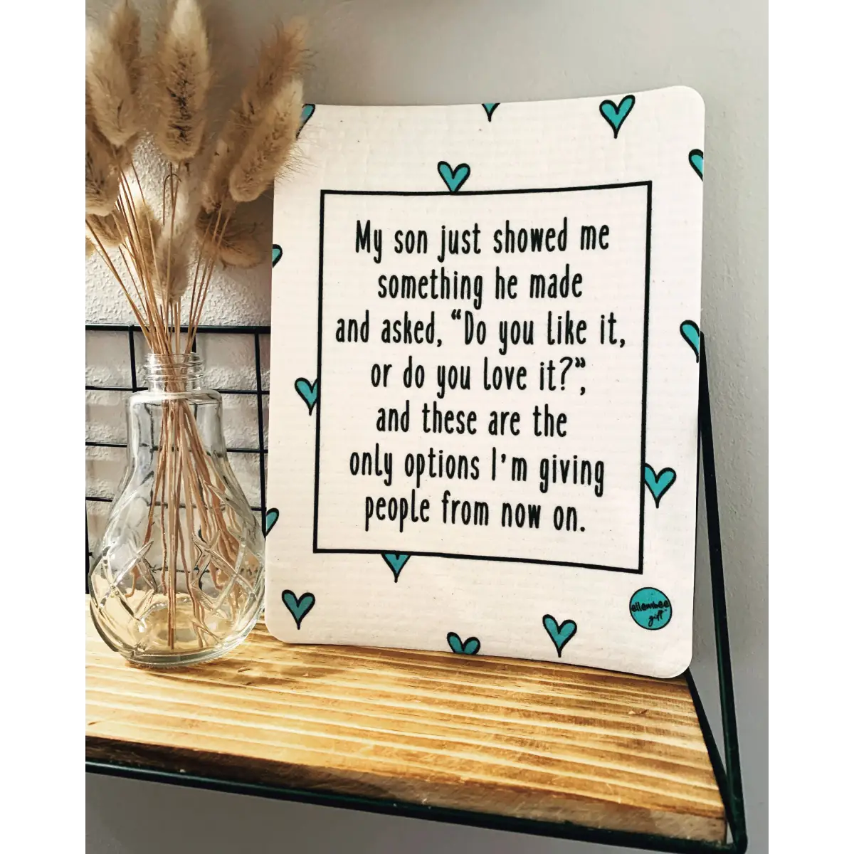 Swedish Dish Cloth - Do you Like it or Do You Love it - Funny - ellembee gift