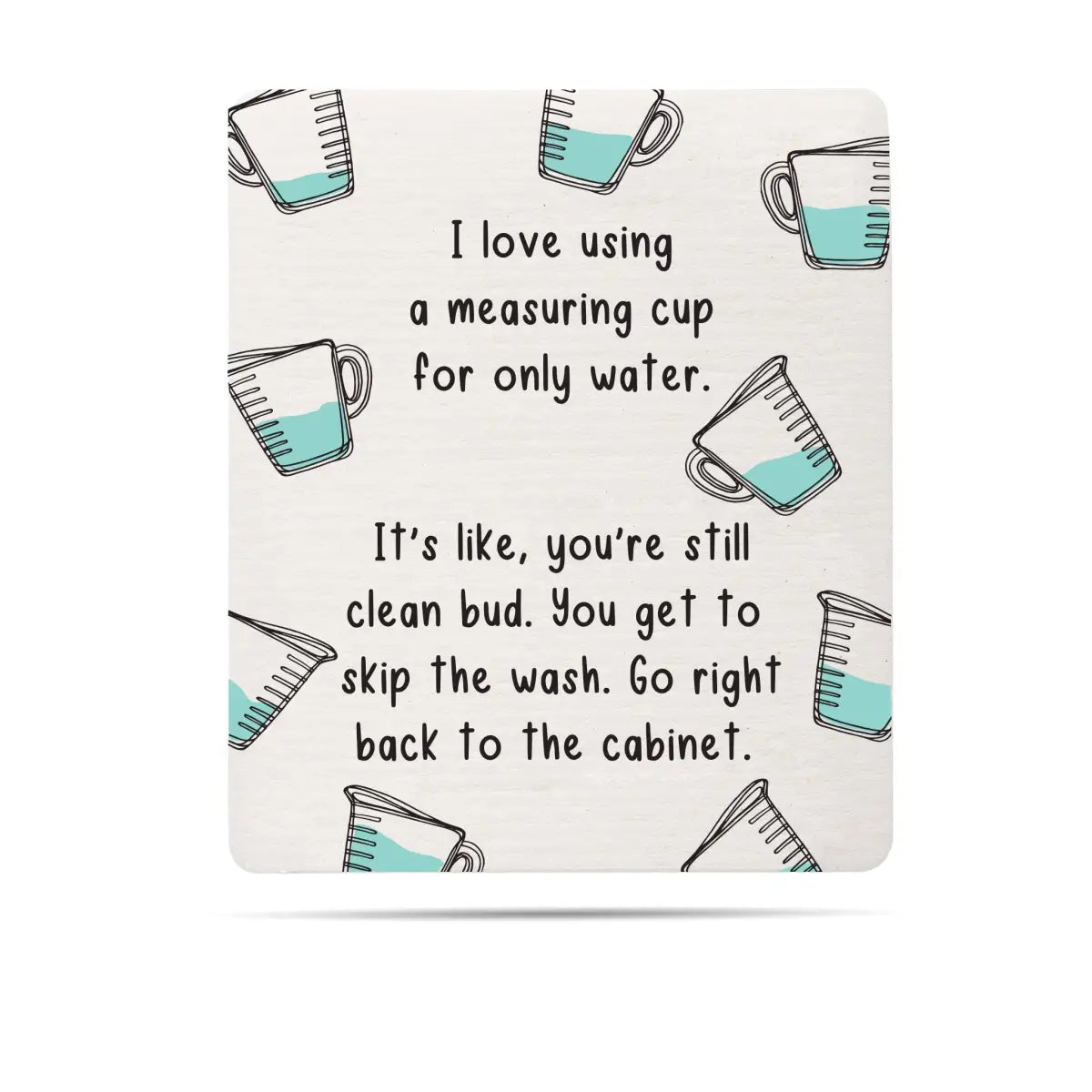 Swedish Dish Cloth - I Love using a Measuring Cup - Funny - ellembee gift