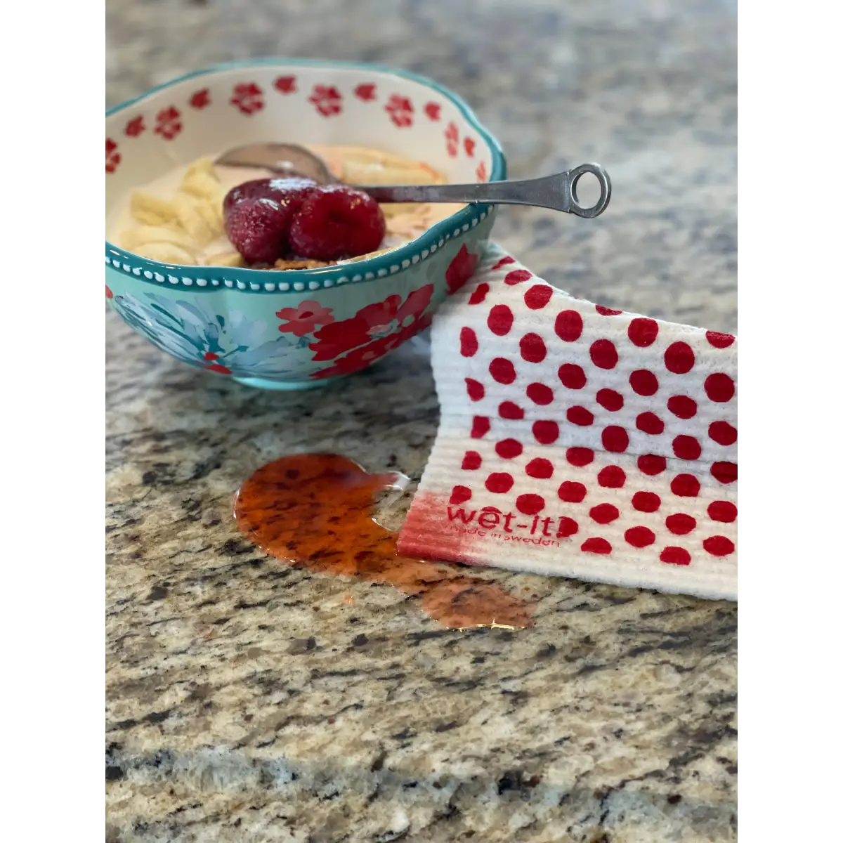Swedish Dish Cloth - Red Dots - Wet-it!