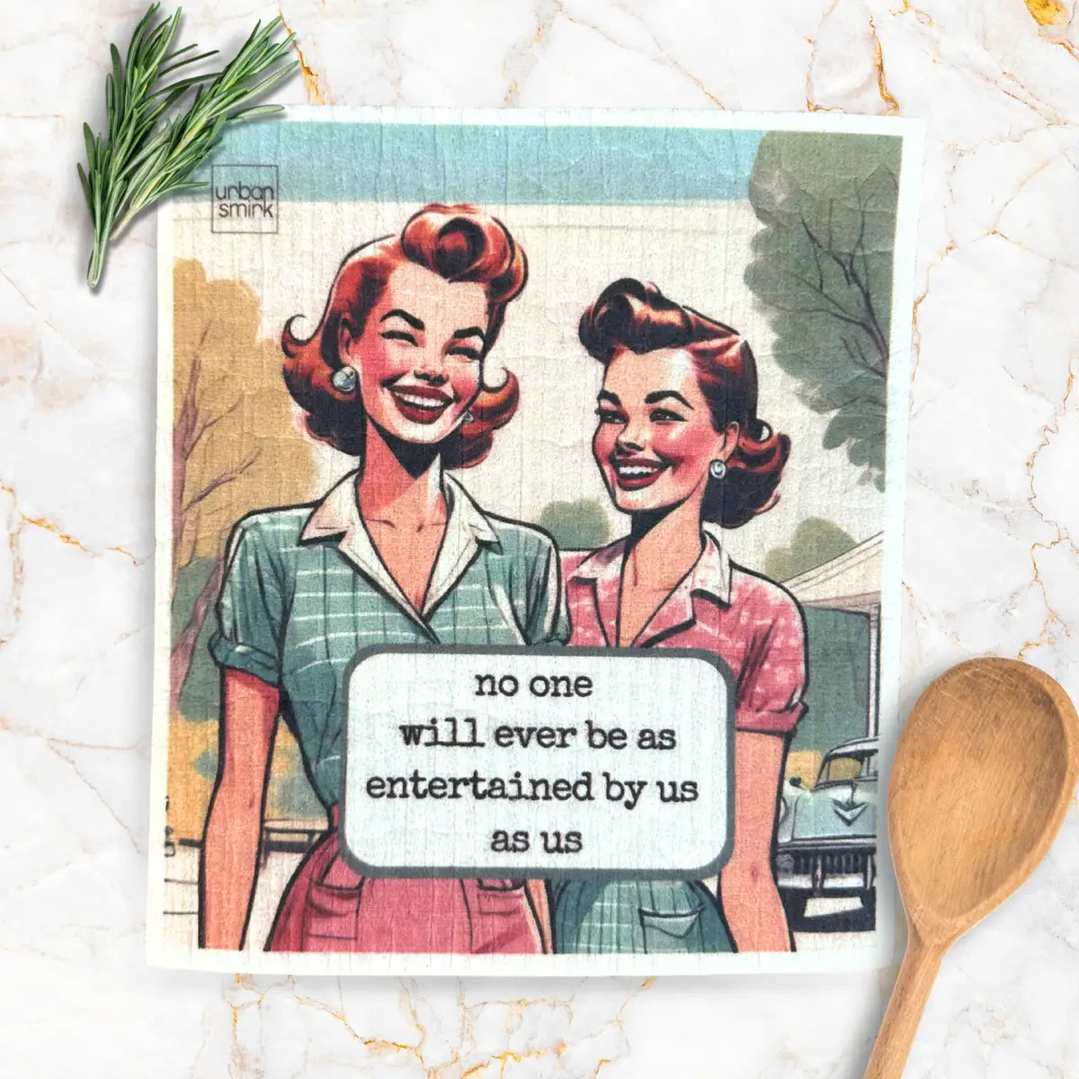 Swedish Dishcloth - Entertained By Us - Funny Friendship - Urban Smirk