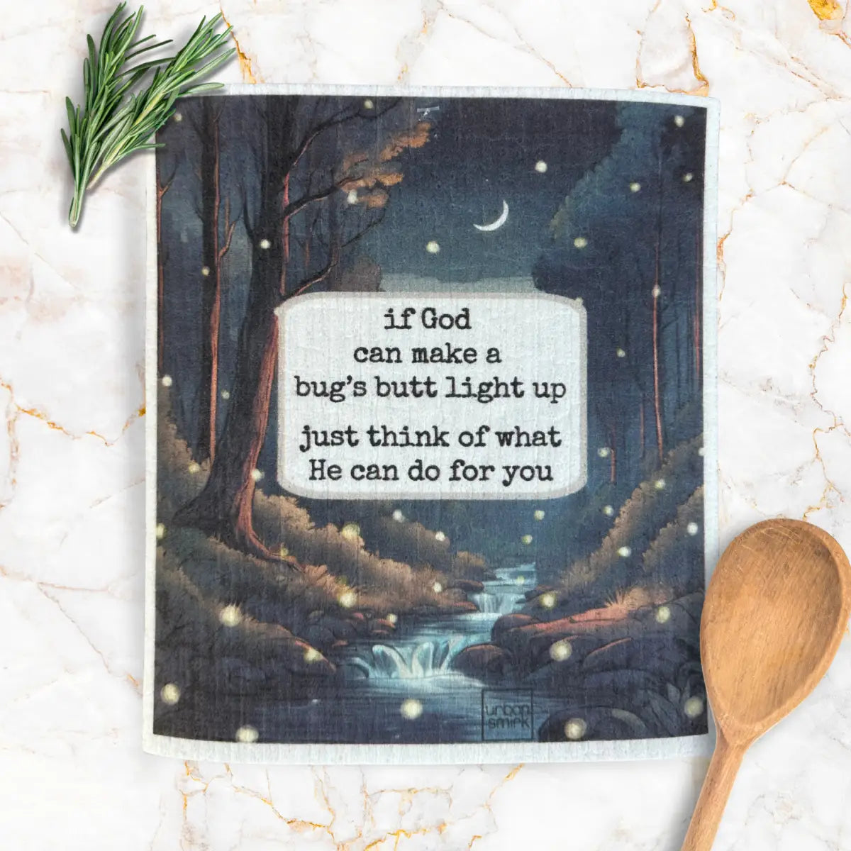 Swedish Dishcloth - Lightning Bugs - Christian - Urban Smirk
