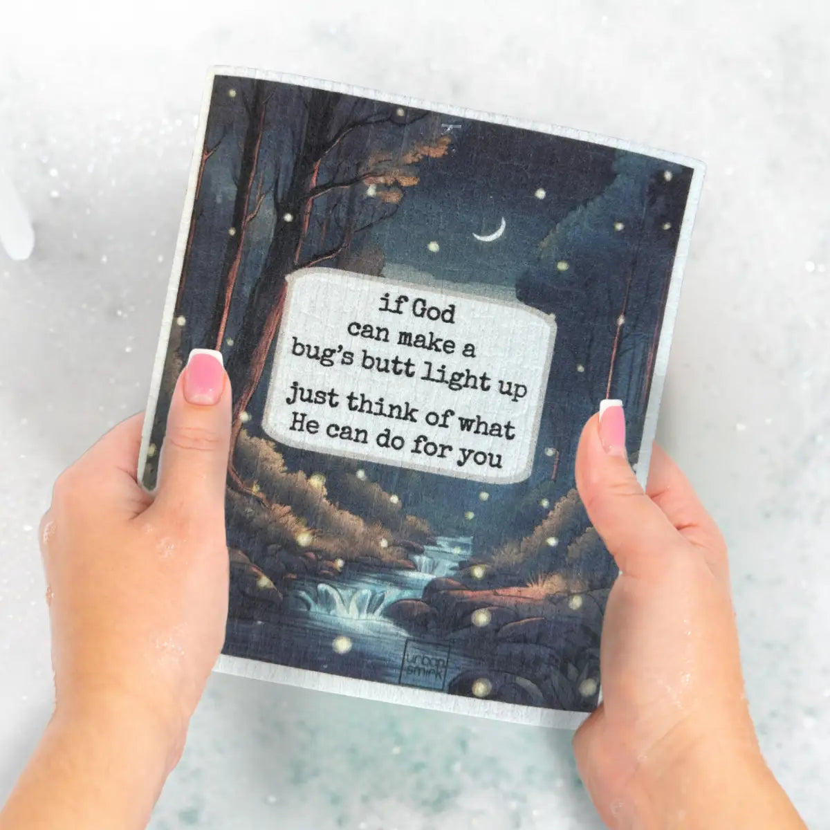 Swedish Dishcloth - Lightning Bugs - Christian - Urban Smirk