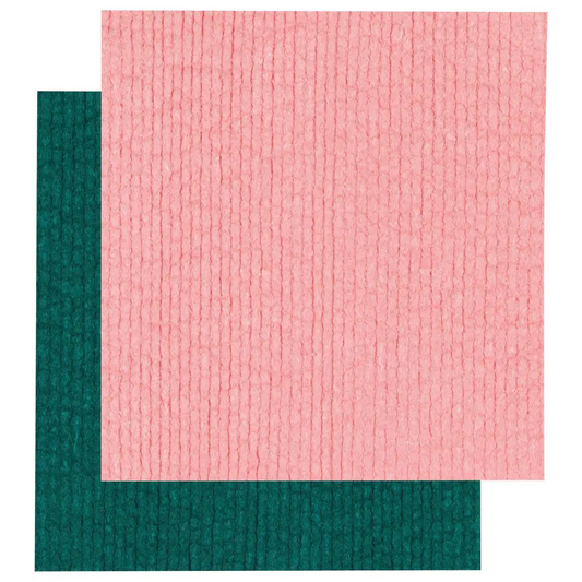 Swedish Dishcloth Set of 2 - Evergreen and Blossom - Ecologie