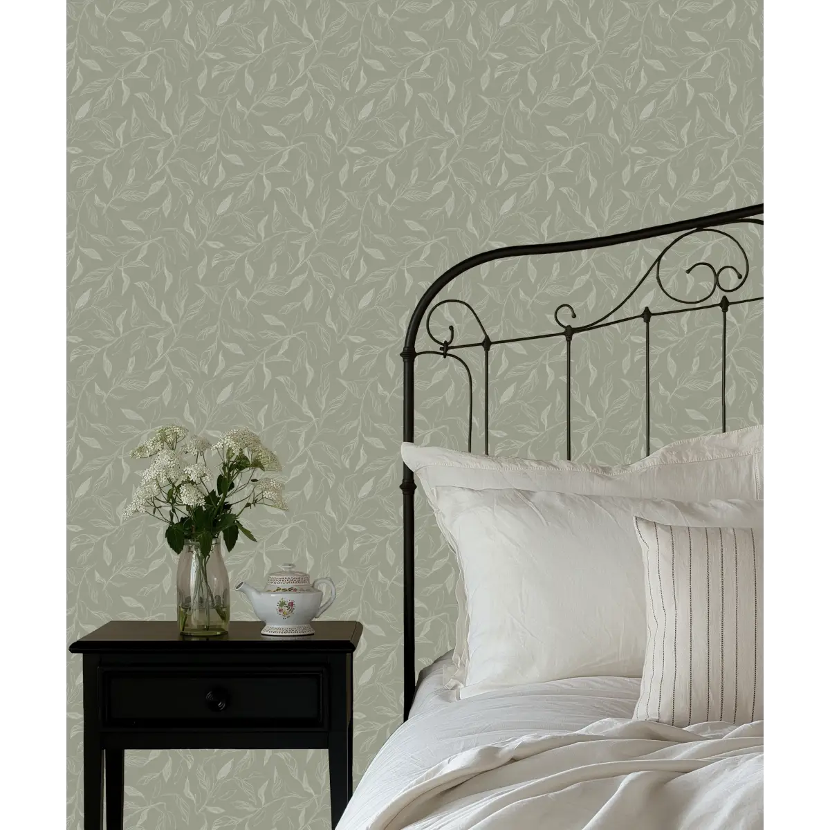 Swift Leaves Wallpaper - Subtle Leaf Pattern - by Aubrey Fairchild - Loomwell Home Goods