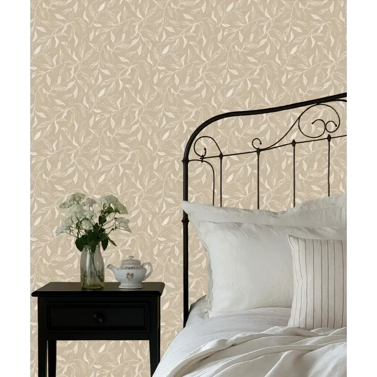 Swift Leaves Wallpaper - Subtle Leaf Pattern - by Aubrey Fairchild - Loomwell Home Goods