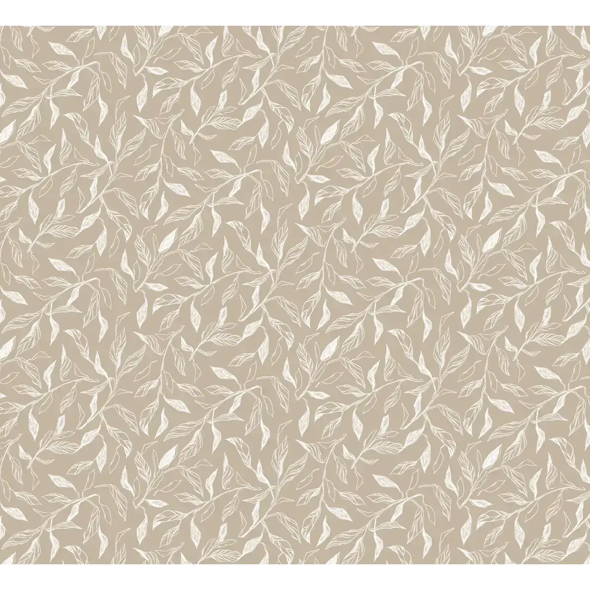 Swift Leaves Wallpaper - Subtle Leaf Pattern - by Aubrey Fairchild - Sample 1 foot by 1 foot / Tan - Loomwell Home Goods