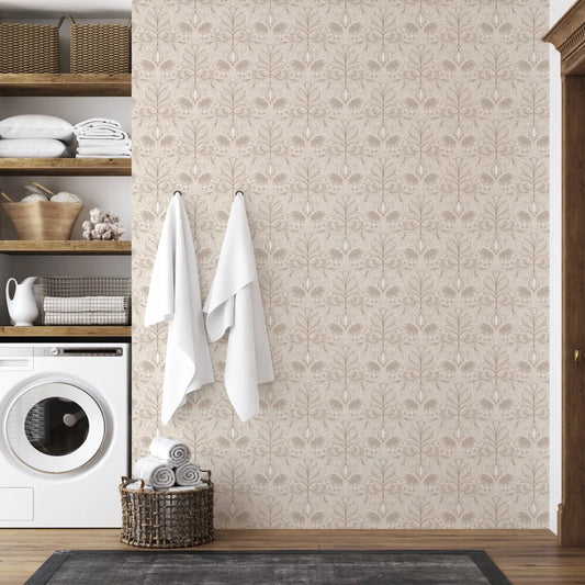 Swinton Wallpaper - Classic Floral - by Zenclover - Loomwell Home Goods