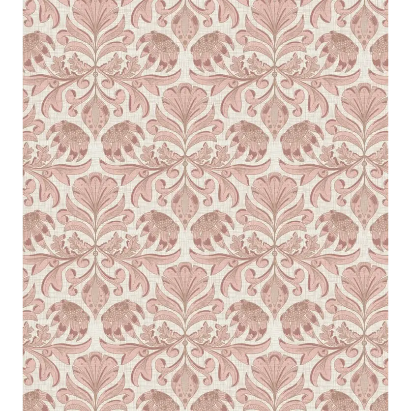 Swinton Wallpaper - Classic Floral - by Zenclover - Sample 1 foot by 1 foot / Pink - Loomwell Home Goods