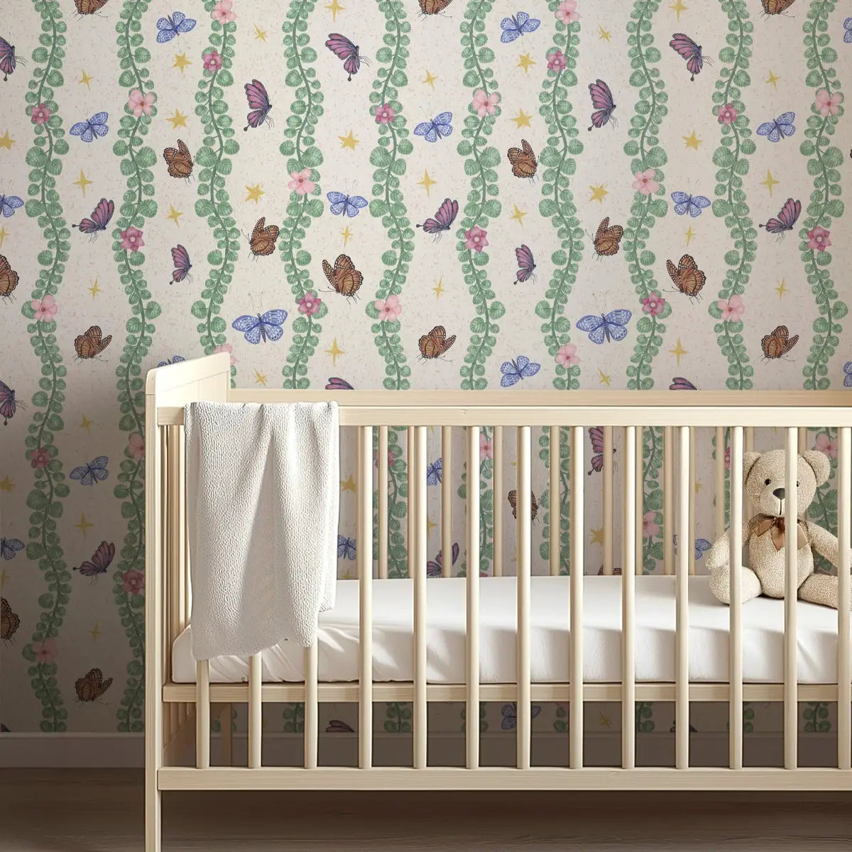 Sylva Wallpaper - Butterflies for Kids - by Jun Shu Create - Loomwell Home Goods