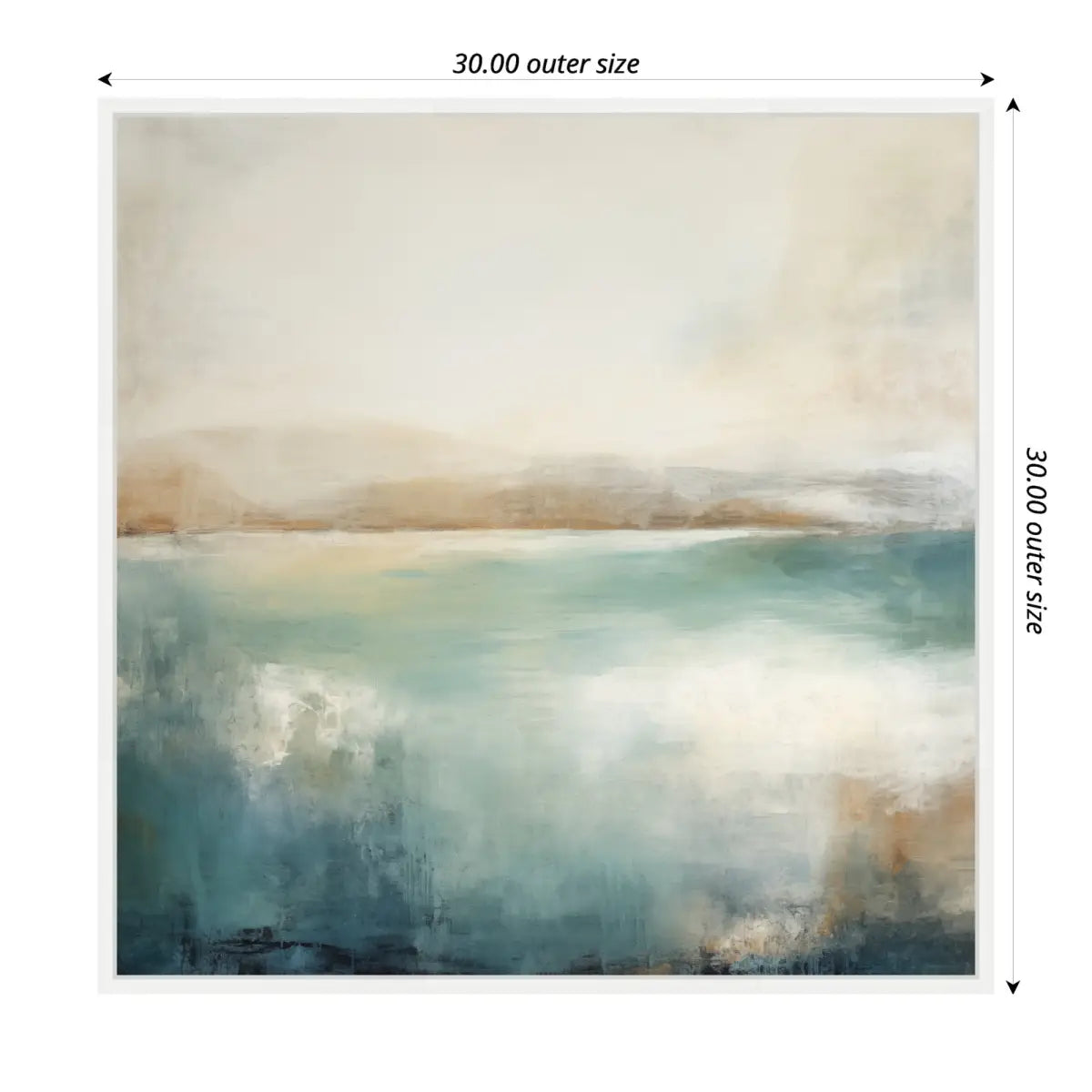 Abstract Calming Lake Landscape Framed Canvas - kateandlaurel