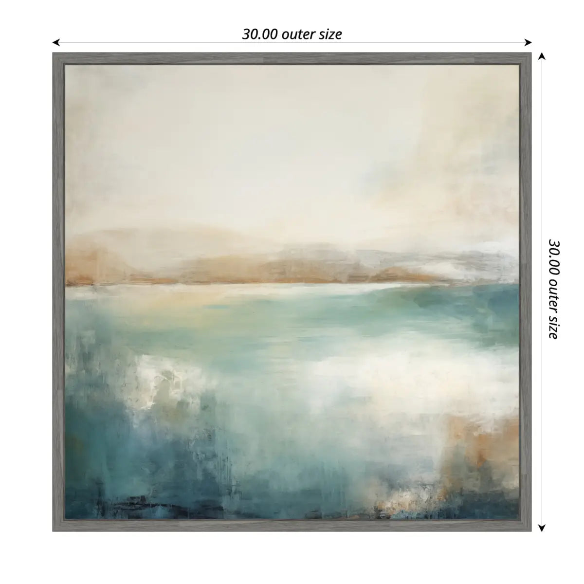 Abstract Calming Lake Landscape Framed Canvas - kateandlaurel