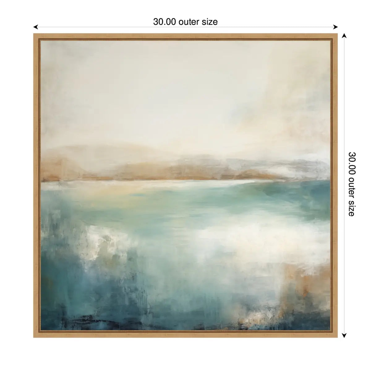 Abstract Calming Lake Landscape Framed Canvas - kateandlaurel