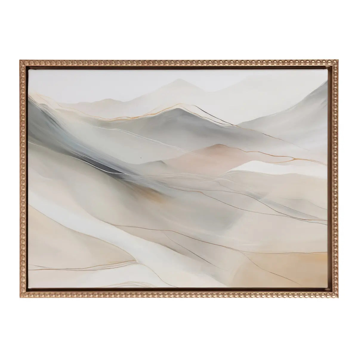 Framed Canvas Art - Beaded Abstract Mystic Mountain Landscape - kateandlaurel