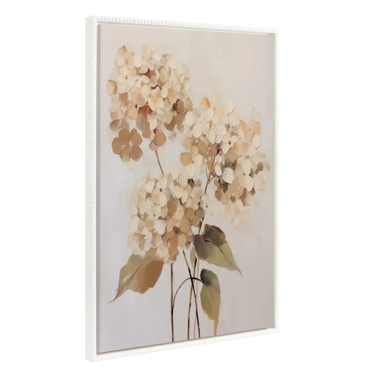 Soft Hydrangeas Framed Canvas - White / 23x33 - kateandlaurel