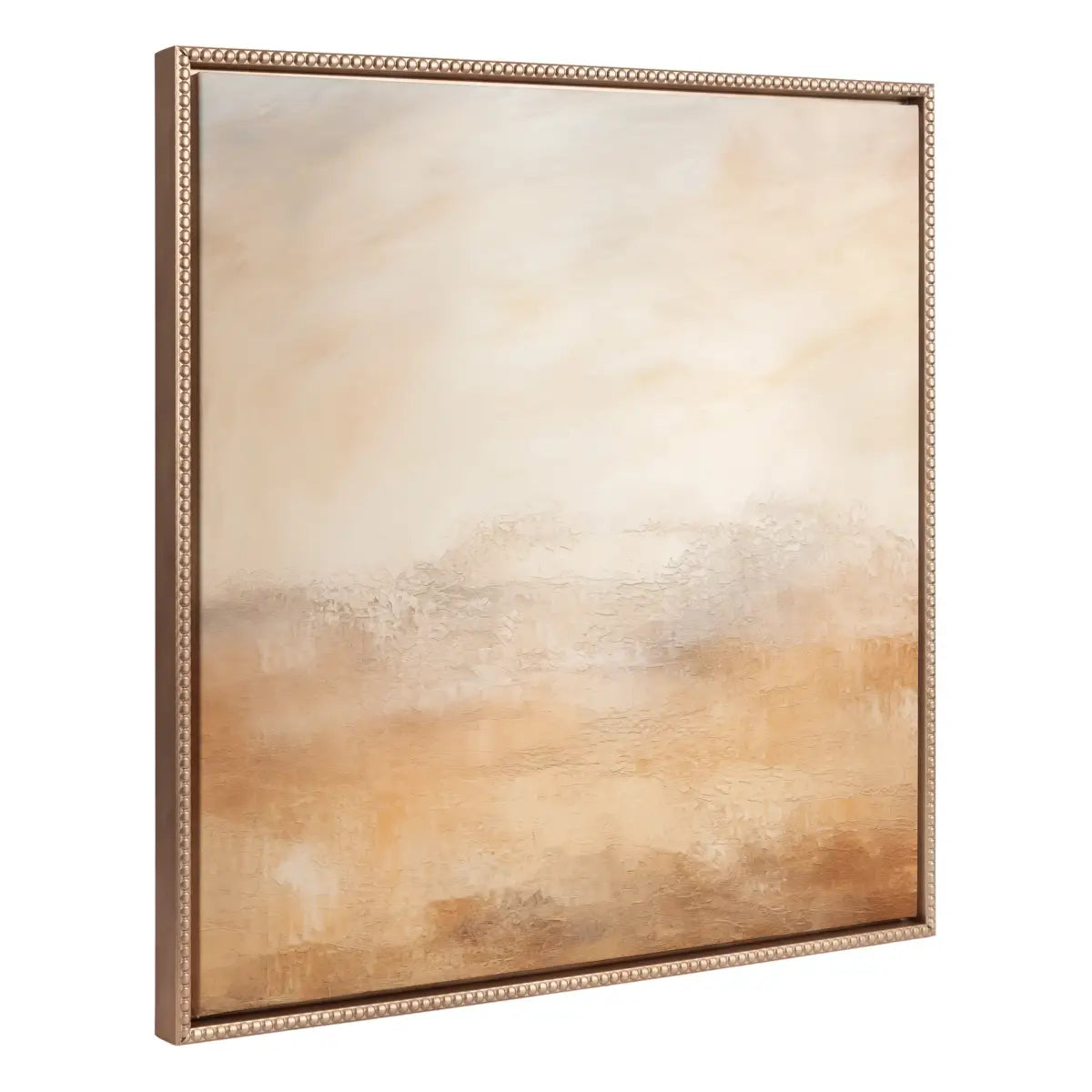 Tonal Abstract Earthy Warm Framed Canvas - Gold / 30x30 - kateandlaurel