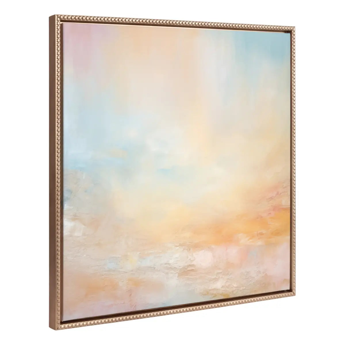 Tonal Abstract Pastels Framed Canvas - Gold / 30x30 - kateandlaurel
