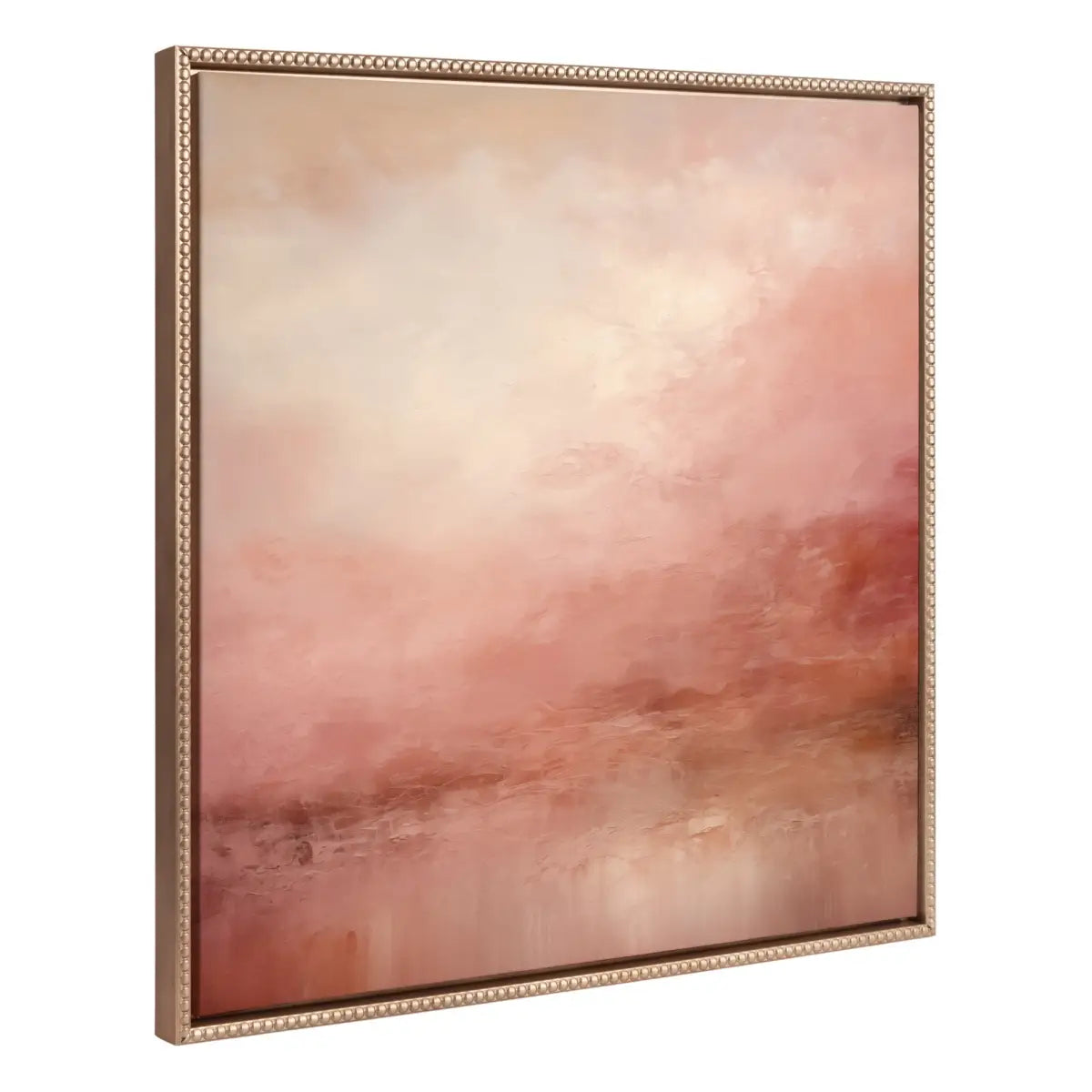 Tonal Abstract Pink Beach Framed Canvas - Gold / 30x30 - kateandlaurel