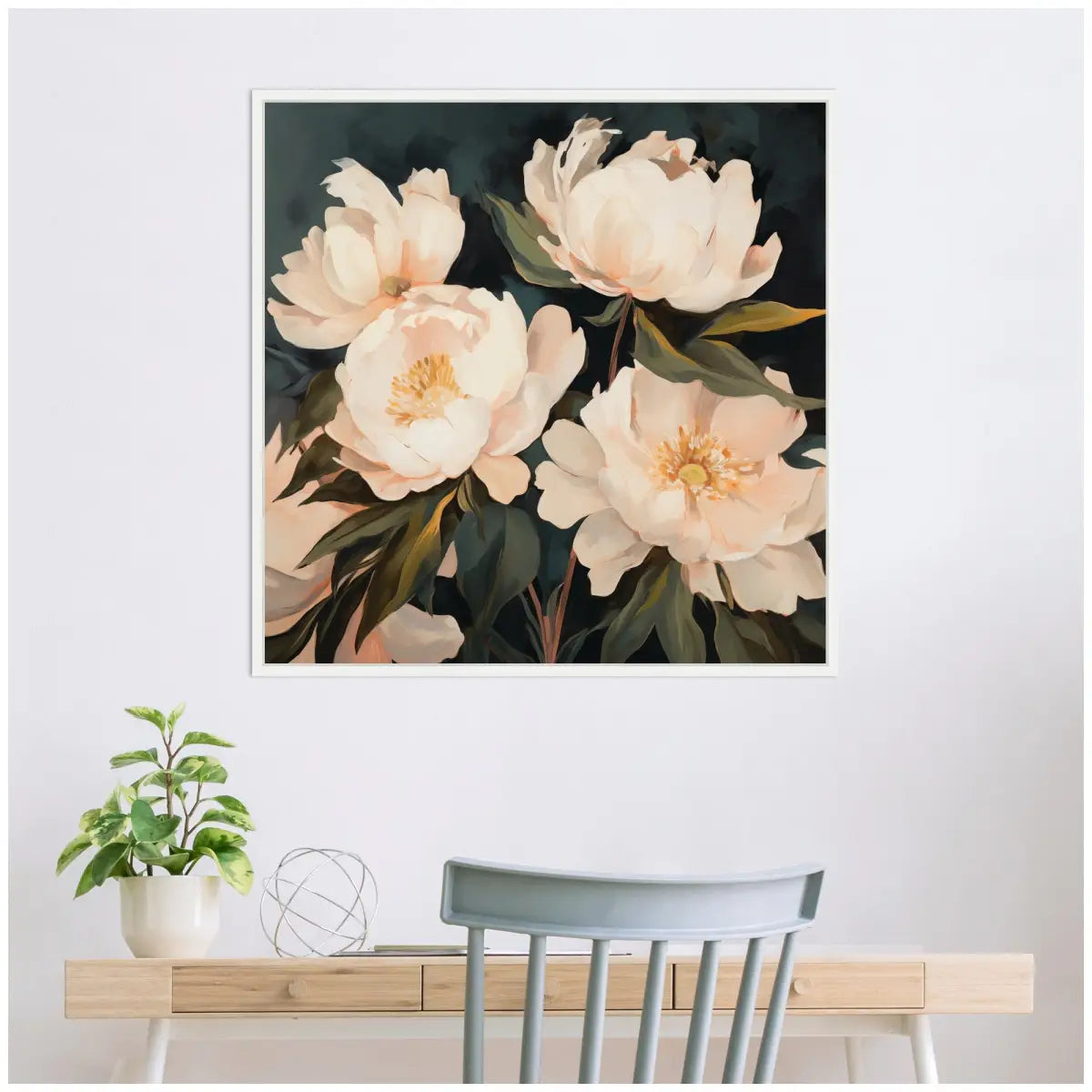 Framed Canvas Art - Floral Bouquets 2 - kateandlaurel