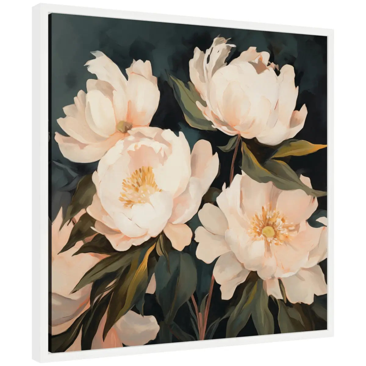 Framed Canvas Art - Floral Bouquets 2 - Sylvie White / 22x22 - kateandlaurel