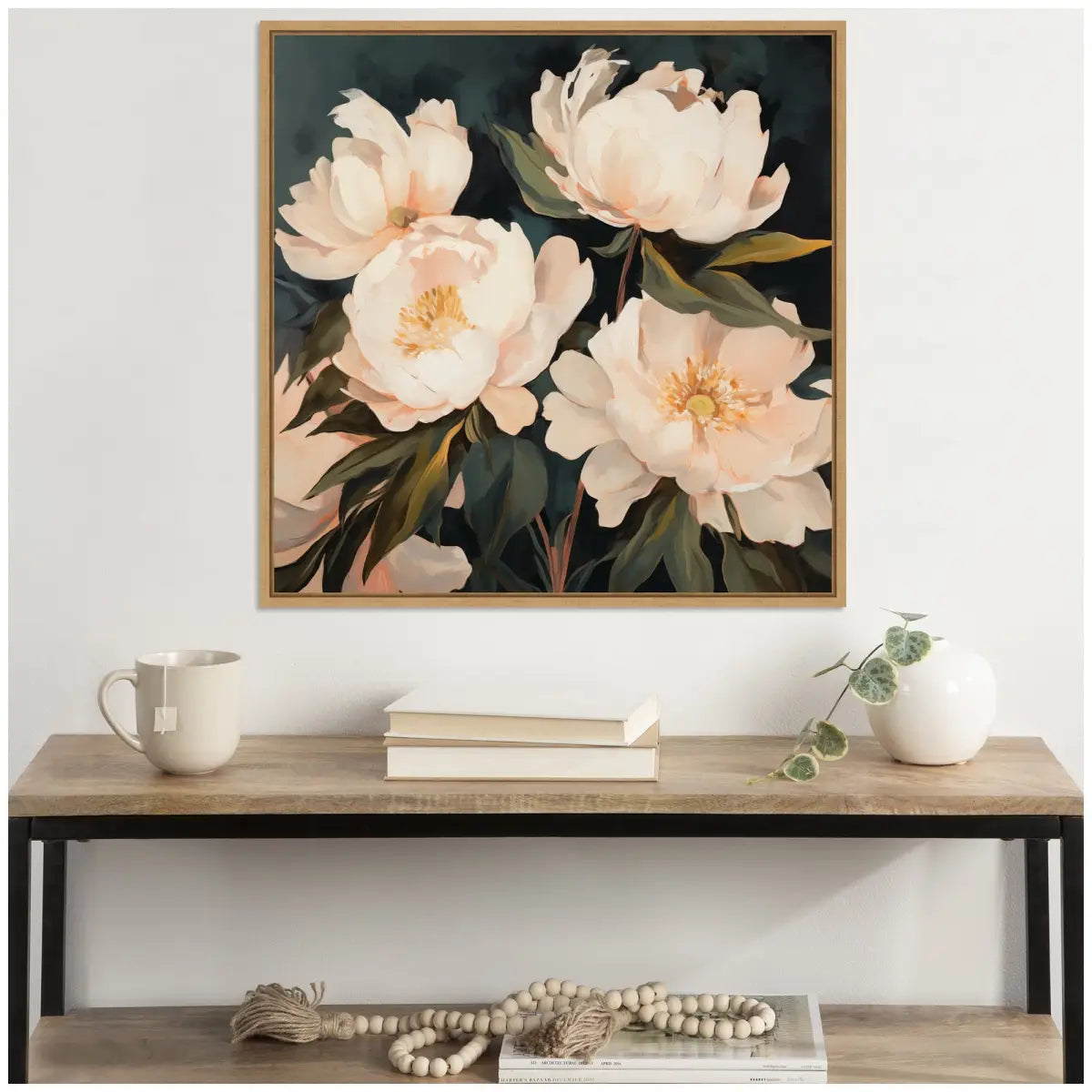 Framed Canvas Art - Floral Bouquets 2 - kateandlaurel
