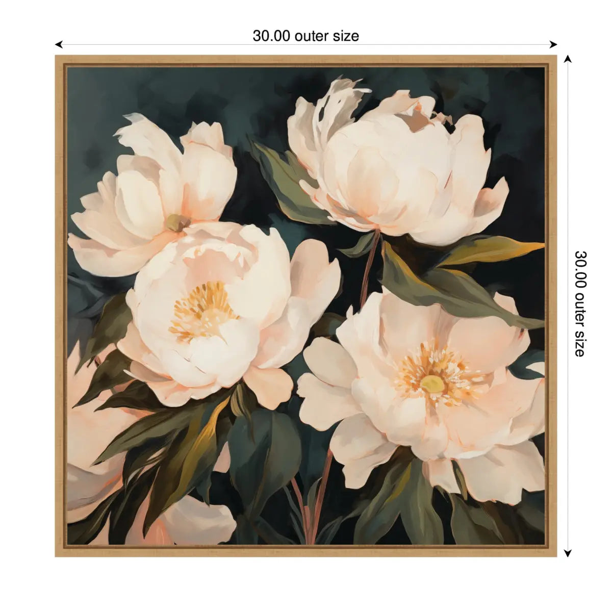 Framed Canvas Art - Floral Bouquets 2 - kateandlaurel