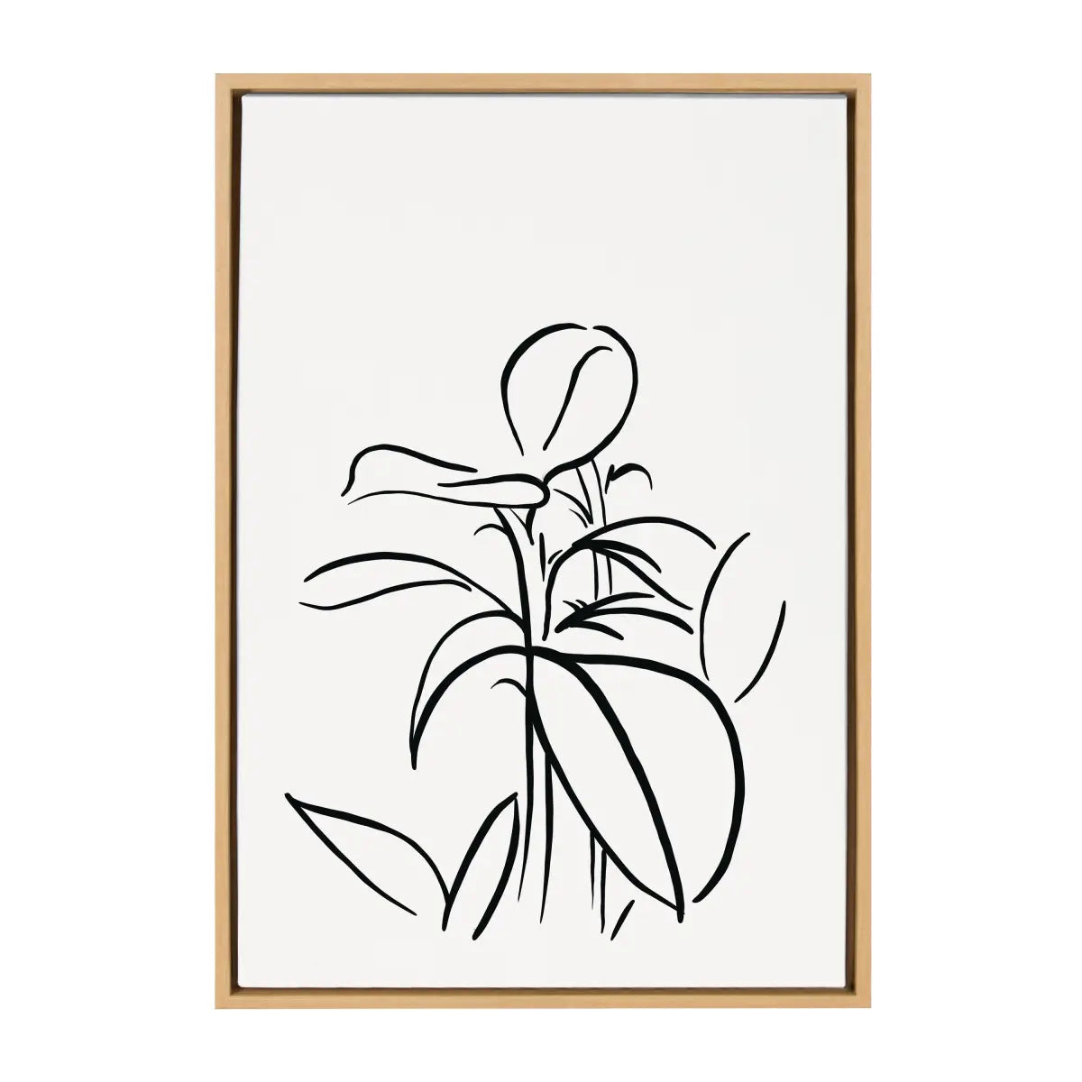Framed Canvas - Botanical Sketch Print No 1 - Natural / 23x33 - kateandlaurel